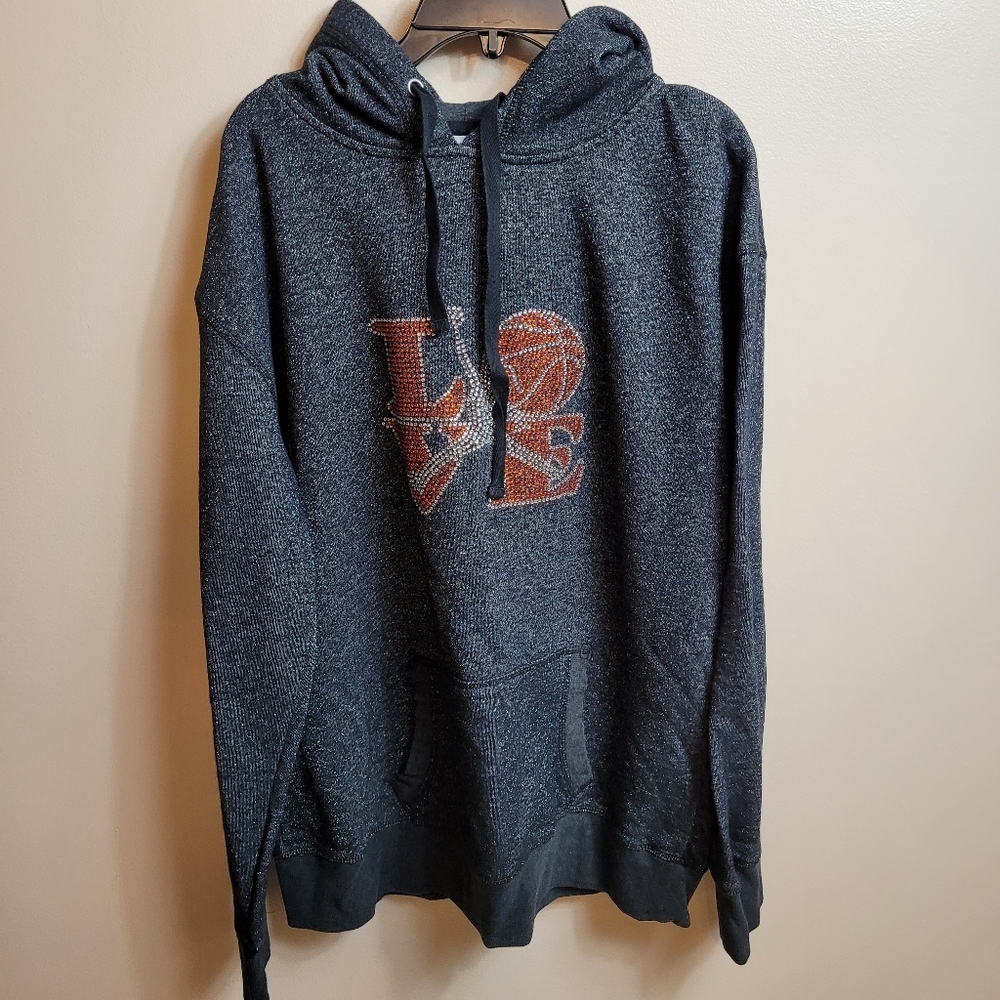 J. American gray metallic hoodie size XL